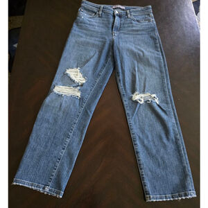 Women's Joe's Jeans Blue Distressed Relaxed Straight Leg Jeans Size 27